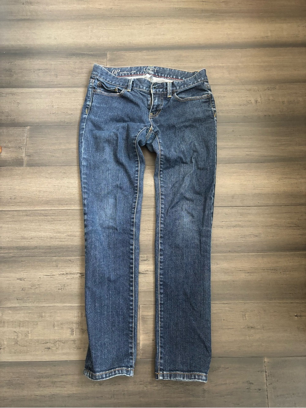 LOFT Women's Slim Skinny Dark Blue Denim Jeans 0P